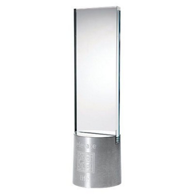 Picture of VISION GLASS AWARD with Aluminium Metal Base.