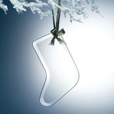 Picture of JADE GLASS ORNAMENT STOCKING.