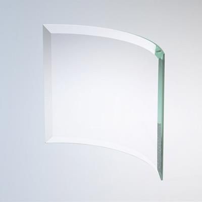 Picture of JADE GREEN GLASS BEVELLED BENT GLASS AWARD