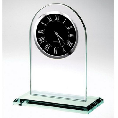 Picture of BLACK MOVEMENT GLASS CLOCK.