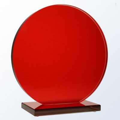 Picture of RED HONORARY CIRCLE GLASS AWARD.