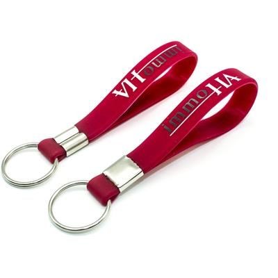 Picture of PRINTED SILICONE BAND KEYRING.