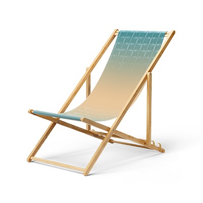 Picture of ECO, RPET DYE-SUBLIMATED DECK CHAIR WATERPROOF.