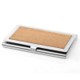 Picture of SILVER BUSINESS CARD HOLDER with Wood Finish