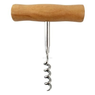 Picture of WINE CORKSCREW BOTTLE OPENER - BEECH WOOD