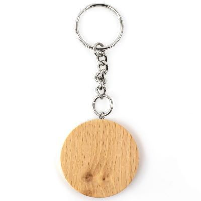 Picture of ROUND WOOD KEYRING.