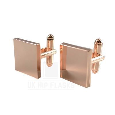 Picture of SQUARE CUFF LINKS in Rose Gold.