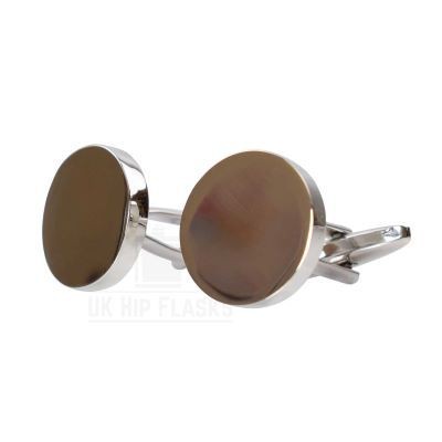 Picture of ROUND CUFF LINKS in Silver.