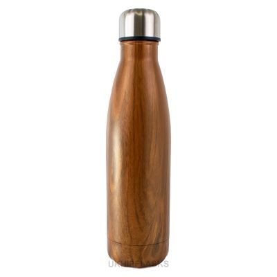 Picture of THERMAL INSULATED DRINK BOTTLE - 500ML WOOD WRAP