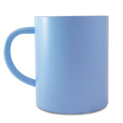 Picture of THERMAL INSULATED METAL MUG in Light Blue.