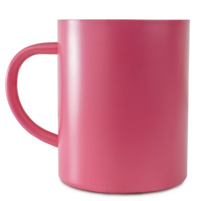 Picture of THERMAL INSULATED STAINLESS STEEL METAL MUG in Pink.