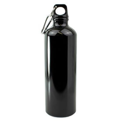 Picture of SPORTS WATER BOTTLE ALUMINIUM 750ML in Black.