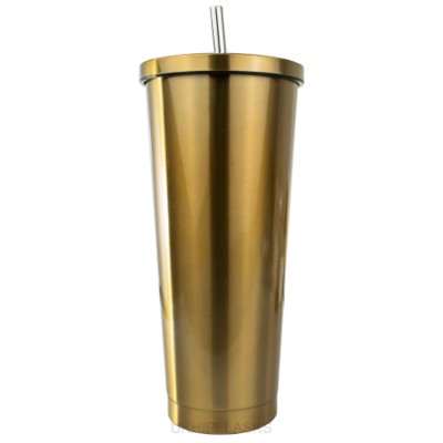 Picture of LARGE THERMAL INSULATED 750ML GOLD TUMBLER.