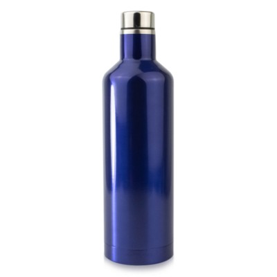 Picture of DARK BLUE 500ML THERMAL INSULATED STEEL WINE BOTTLE