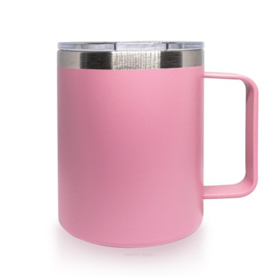 Picture of LIGHT PINK THERMAL INSULATED 350ML STEEL TUMBLER with Secure Rotating Lid