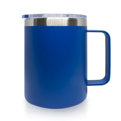 Picture of ROYAL BLUE THERMAL INSULATED 350ML STEEL TUMBLER with Secure Rotating Lid
