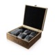 Picture of LUXURY GLASS DECANTER AND WHISKY STONES WOOD BOX SET