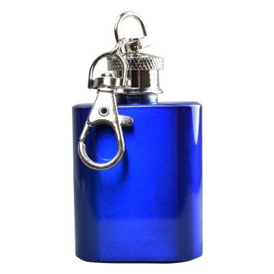 Picture of 1OZ KEYRING HIP FLASK in Blue.
