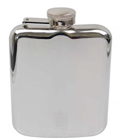 Picture of 6OZ CAPPED HIP FLASK in Silver.