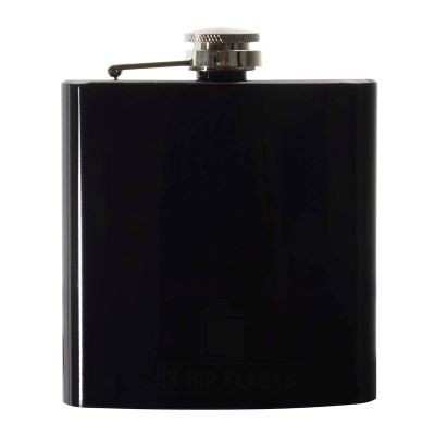 Picture of 6OZ METALLIC HIP FLASK in Shiny Black