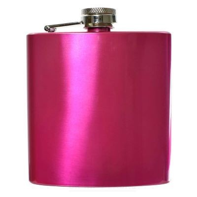 Picture of 6OZ METALLIC HIP FLASK in Pink.