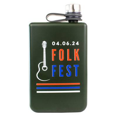 Picture of TREKKING HIP FLASK 8OZ in Army Green