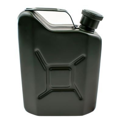 Personalise with Any Initials for Anyone Personalised Engraved Green Jerry Can Hip Flask with Initials