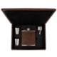 Picture of LUXURY HIP FLASK GIFT SET in Dark Brown