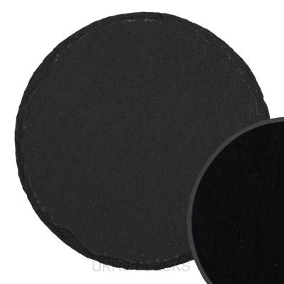 Picture of ROUND SLATE COASTER - with Black Felt Back