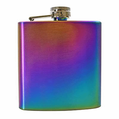 Picture of 6OZ HIP FLASK in Rainbow.