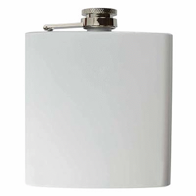 Picture of 6OZ HIP FLASK in White.