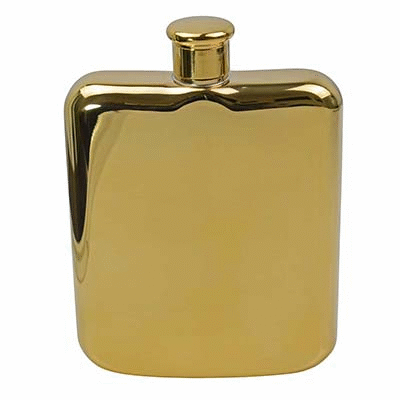 Picture of 6OZ LUXURY HIP FLASK in Gold.