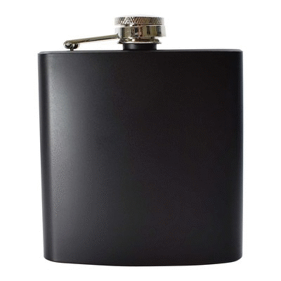 Picture of 6OZ HIP FLASK in Matt Black with Stock Box