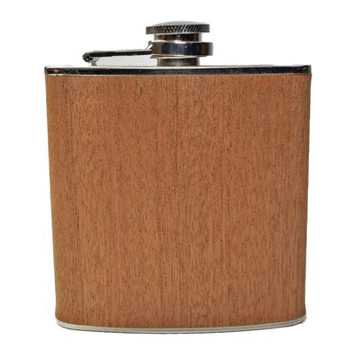 Picture of 6OZ WOOD HIP FLASK in Dark Wood