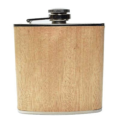 Picture of 6OZ WOOD HIP FLASK in Light Wood.