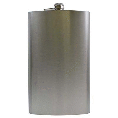 Picture of 64OZ HIP FLASK in Stainless Steel Metal.