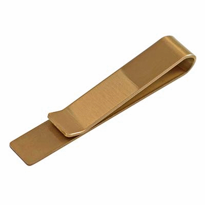 Picture of STEEL TIE CLIP in Gold.