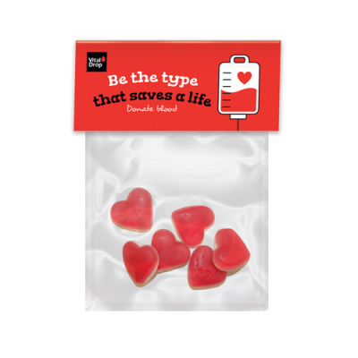 Picture of HEART THROBS HEADER BAG WORLD BLOOD DONOR DAY