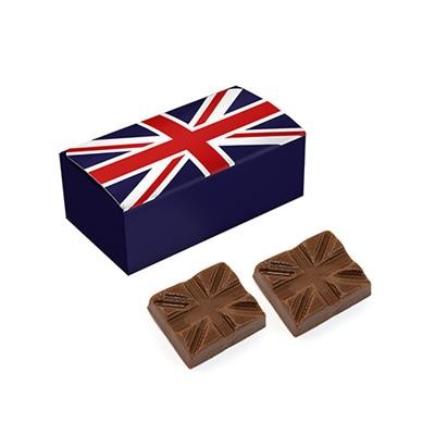 Picture of CORONATION ECO MINI CUBOID - CHOCOLATE UNION JACK.