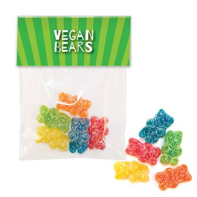 Picture of VEGAN JELLY BEARS SWEETS BAG with Header Card.