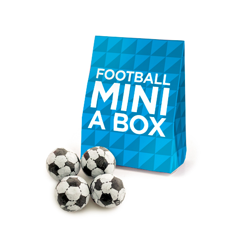 Picture of ECO MINI A BOX - CHOCOLATE FOOTBALLS.