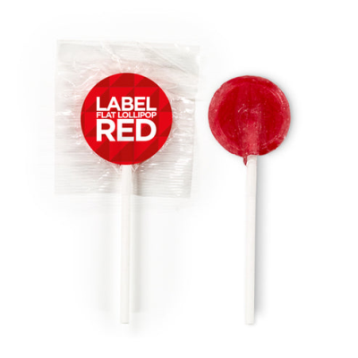 Picture of RED FLAT LOLLIPOP LABEL WORLD BLOOD DONOR DAY