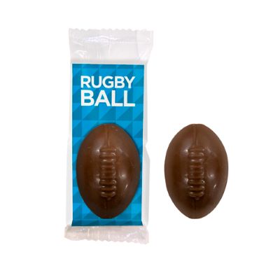 Picture of RUGBY BALL CHOCOLATE WRAP