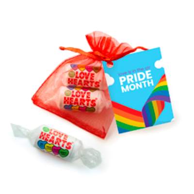 Picture of LOVE HEARTS ORGANZA BAG PRIDE
