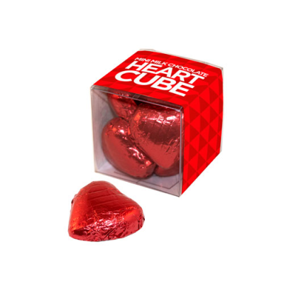 Picture of MINI CUBE - MINI CHOCOLATE HEARTS