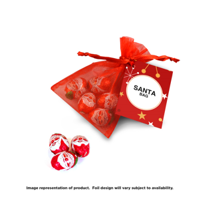 Picture of FATHER CHRISTMAS SANTA BALL ORGANZA BAG