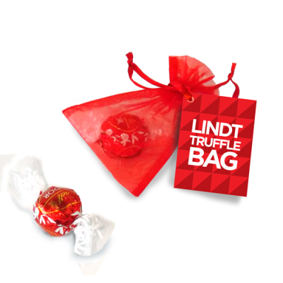 Picture of LINDT TRUFFLE ORGANZA BAG, EASTER EGG