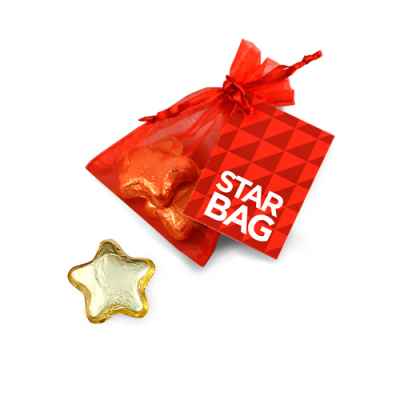 Picture of CHOCOLATE STAR ORGANZA BAG, SHINE