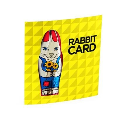 Picture of CHOCOLATE EASTER RABBIT CARD.