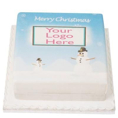 Picture of CHRISTMAS THEMED LOGO CAKE.